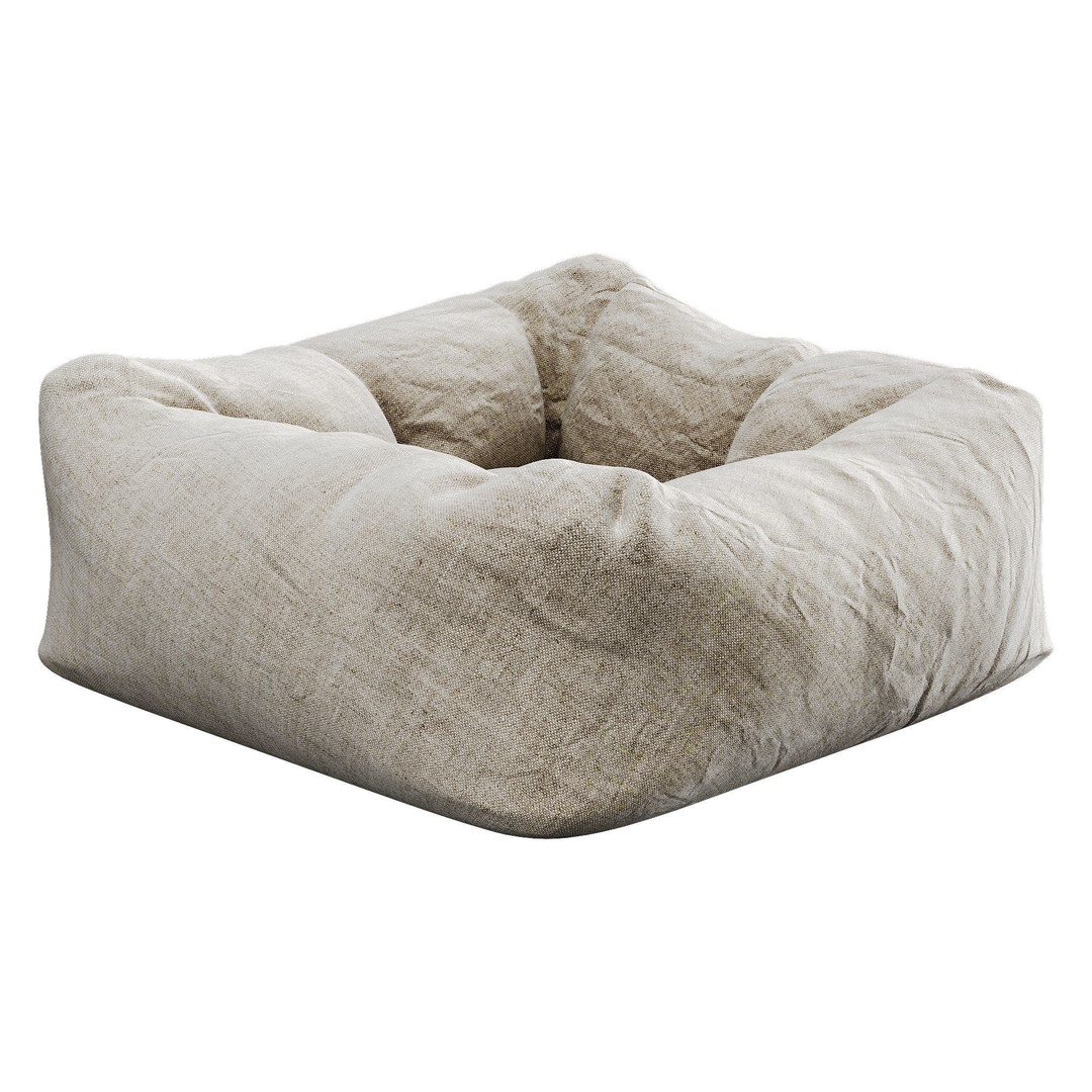 Cat Seat 3D Model – Low Poly Furniture Chair, OBJ Format - View 11