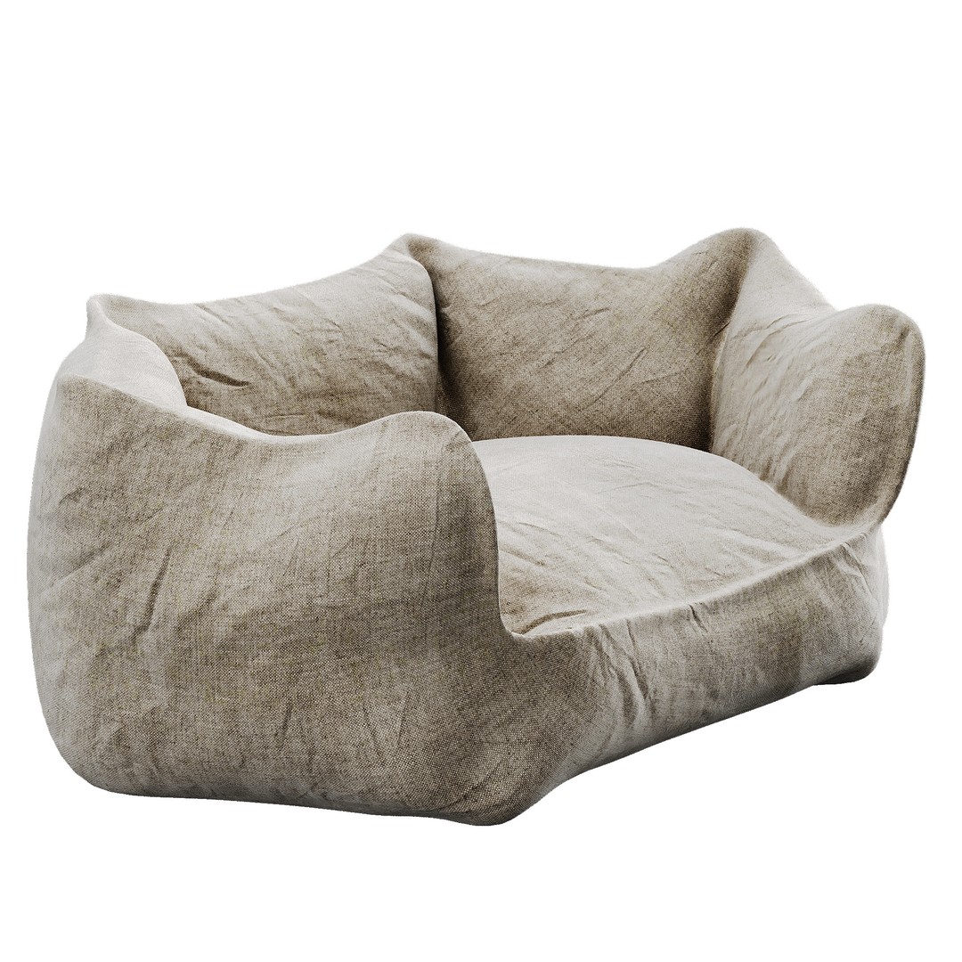 Cat Seat 3D Model – Low Poly Furniture Chair, OBJ Format - View 37