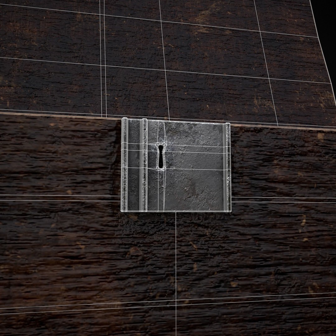 Old Wooden Strong Box 3D Model – Low Poly Game Asset, PBR Textures, FBX - View 31