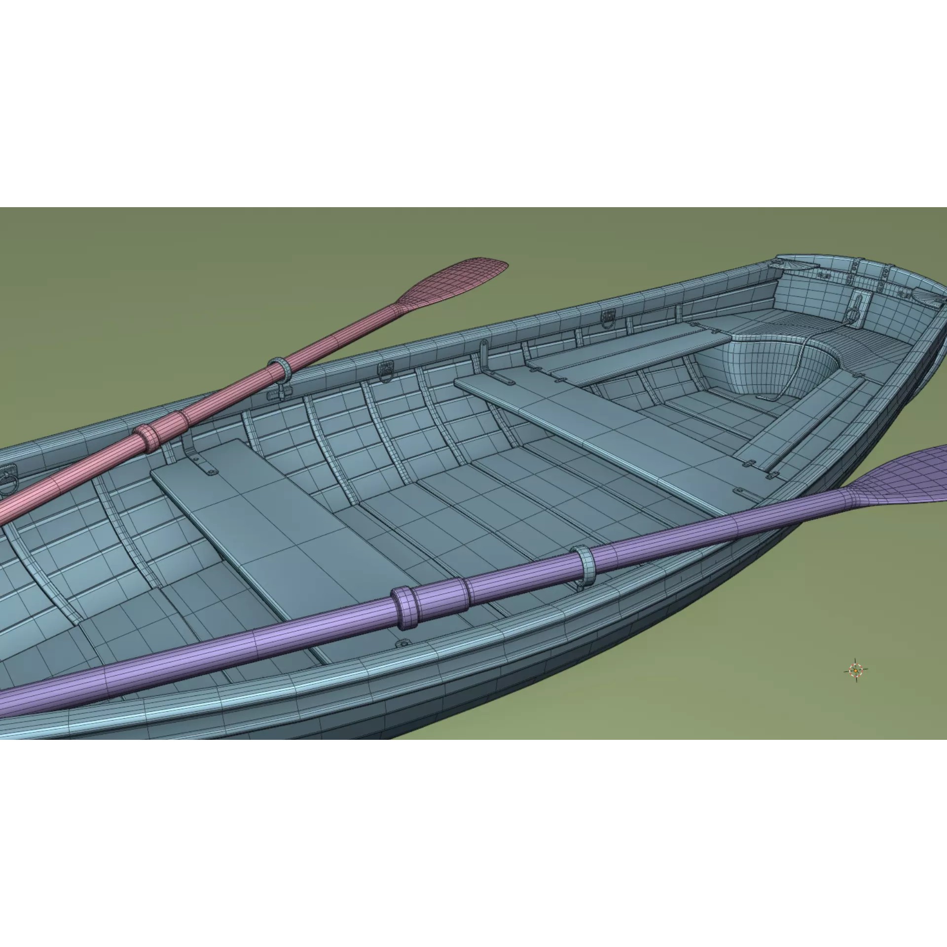 Wooden Boat - Game-Ready 3D Model - View 14