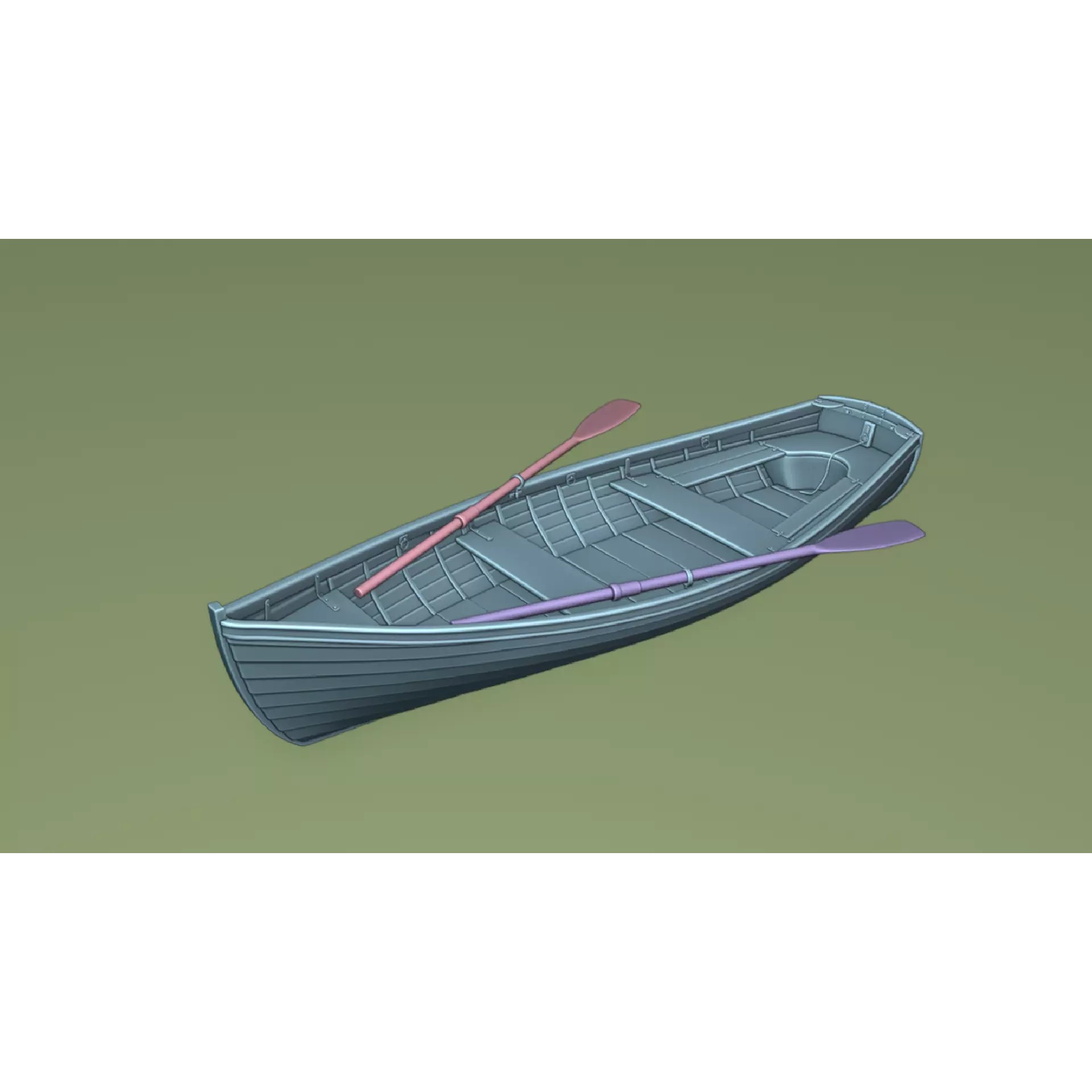Wooden Boat - Game-Ready 3D Model - View 15