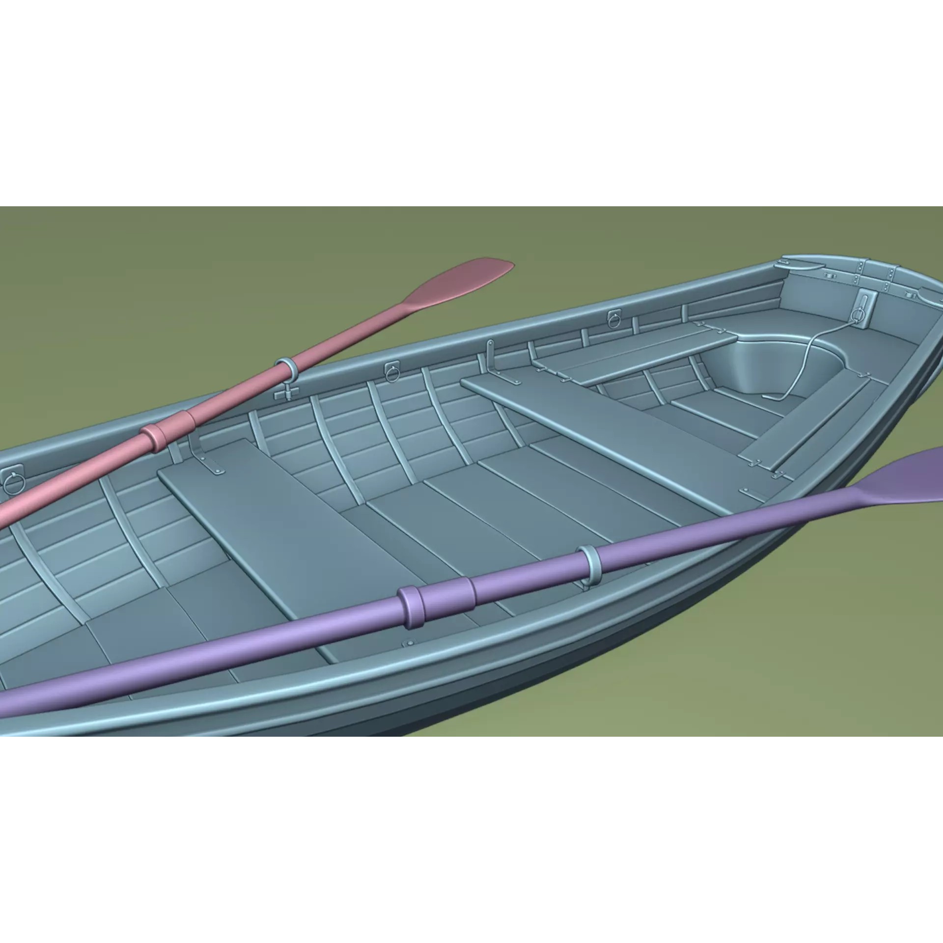 Wooden Boat - Game-Ready 3D Model - View 16