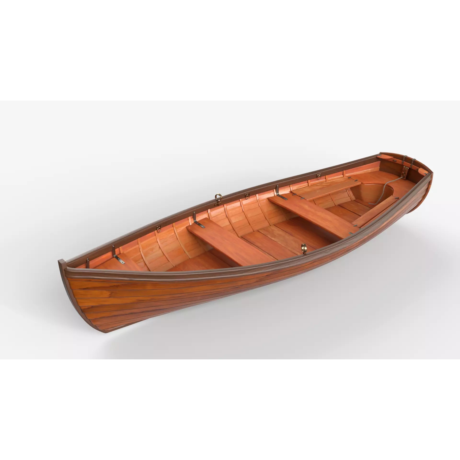Wooden Boat - Game-Ready 3D Model - View 5