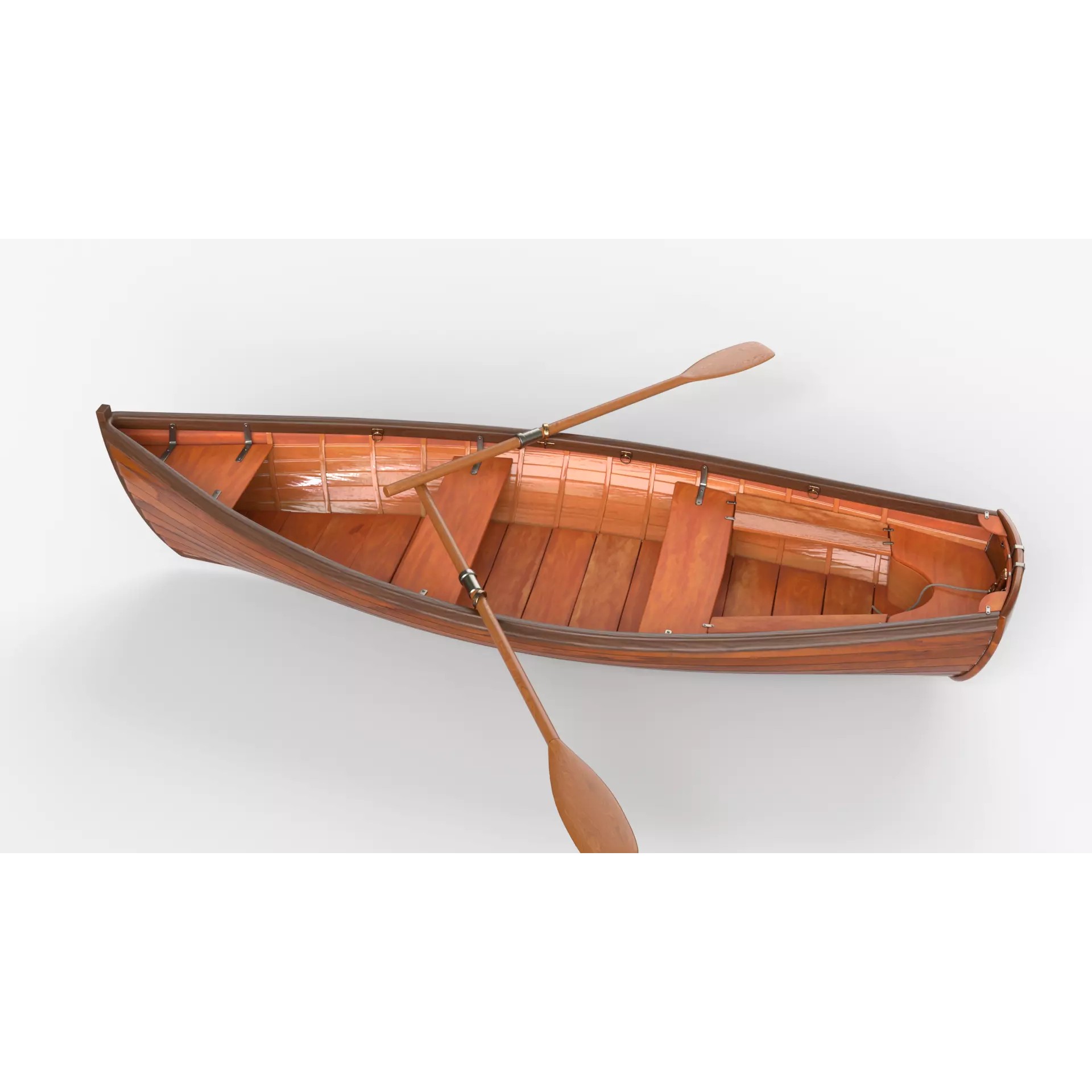 Wooden Boat - Game-Ready 3D Model - View 6