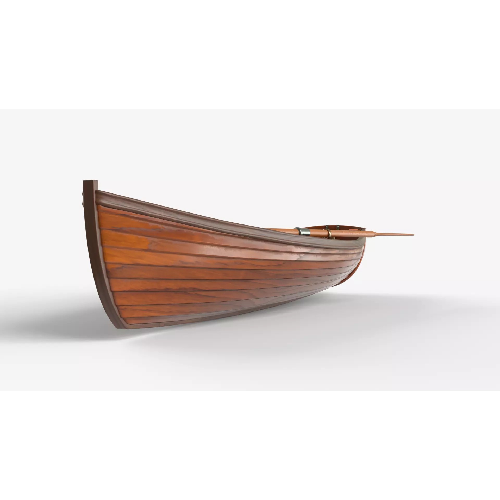 Wooden Boat - Game-Ready 3D Model - View 8