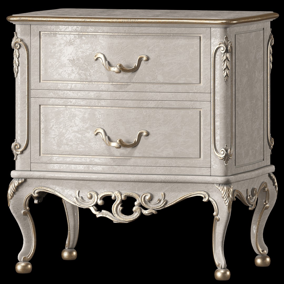 Juliette's Interiors Nightstand & Dresser 3D Model – Classic Art Furniture - View 9