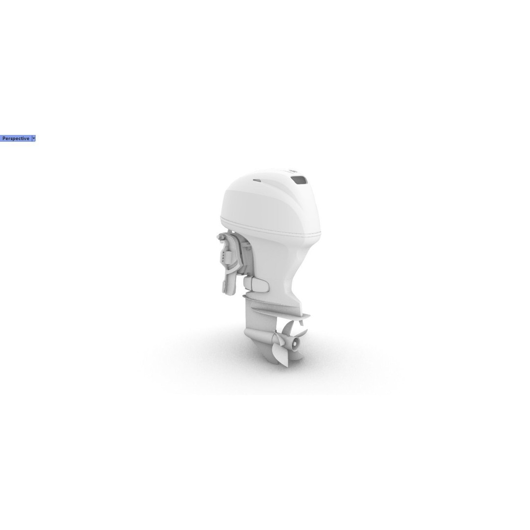 Yamaha F40F Outboard Engine 3D Model – High Poly Rigged Asset, FBX - View 15