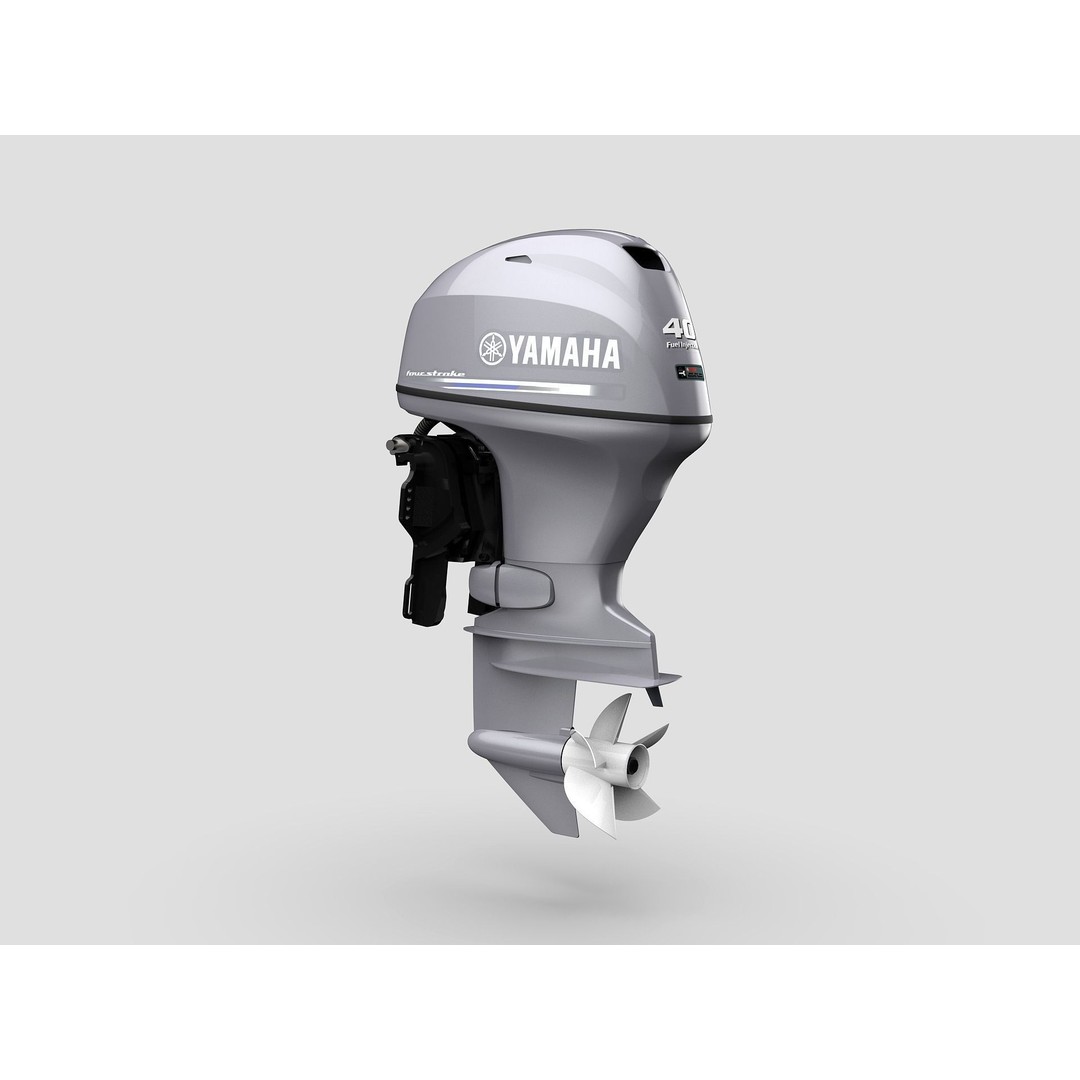 Yamaha F40F Outboard Engine 3D Model – High Poly Rigged Asset, FBX - View 5