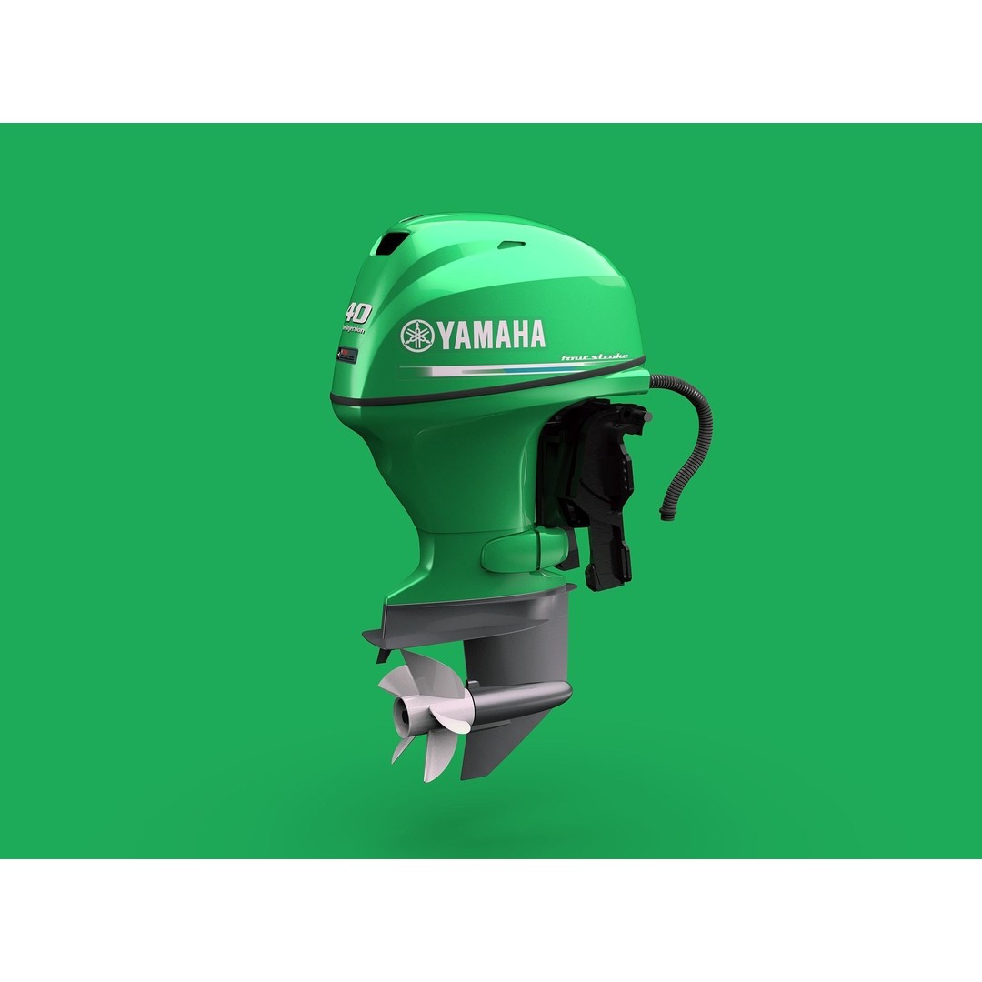 Yamaha F40F Outboard Engine 3D Model – High Poly Rigged Asset, FBX - View 6