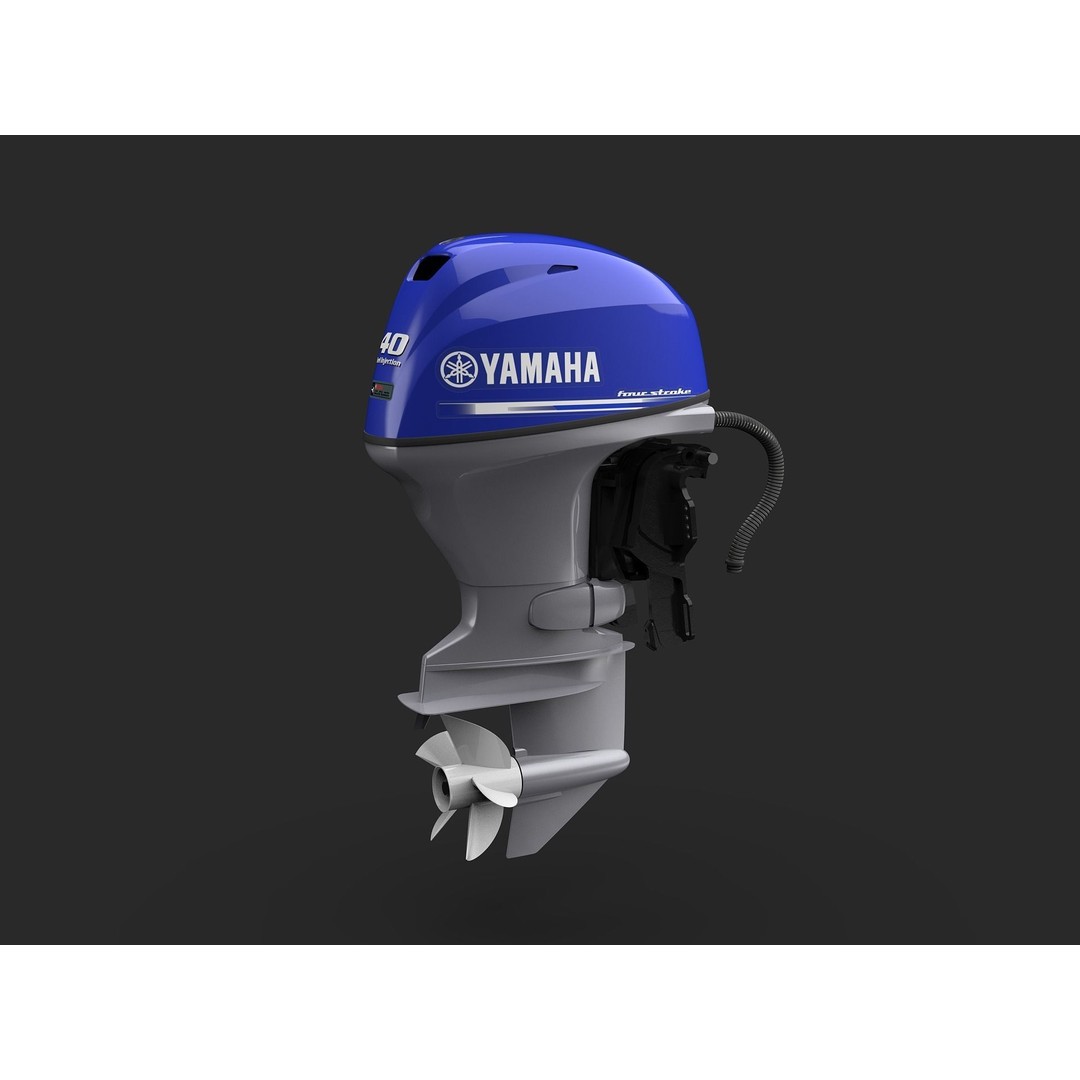 Yamaha F40F Outboard Engine 3D Model – High Poly Rigged Asset, FBX - View 7