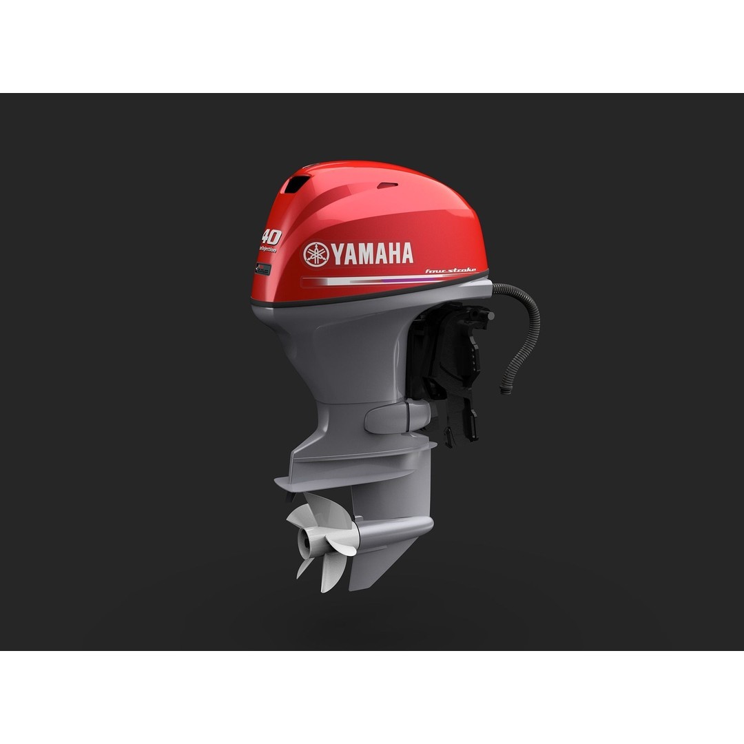 Yamaha F40F Outboard Engine 3D Model – High Poly Rigged Asset, FBX - View 8