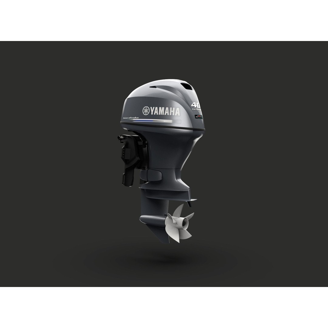 Yamaha F40F Outboard Engine 3D Model – High Poly Rigged Asset, FBX - View 9