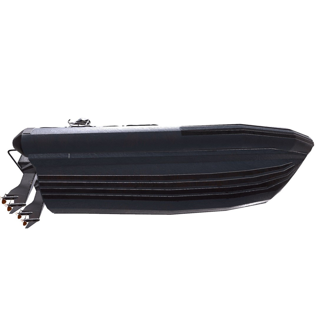 Inflatable Patrol Boat 3D Model – Low Poly PBR Game Asset, FBX, OBJ
