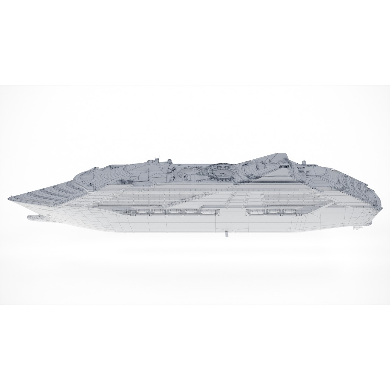 Futuristic Cruiseship Celestial Spire - Low-Poly Game-Ready 3D Model