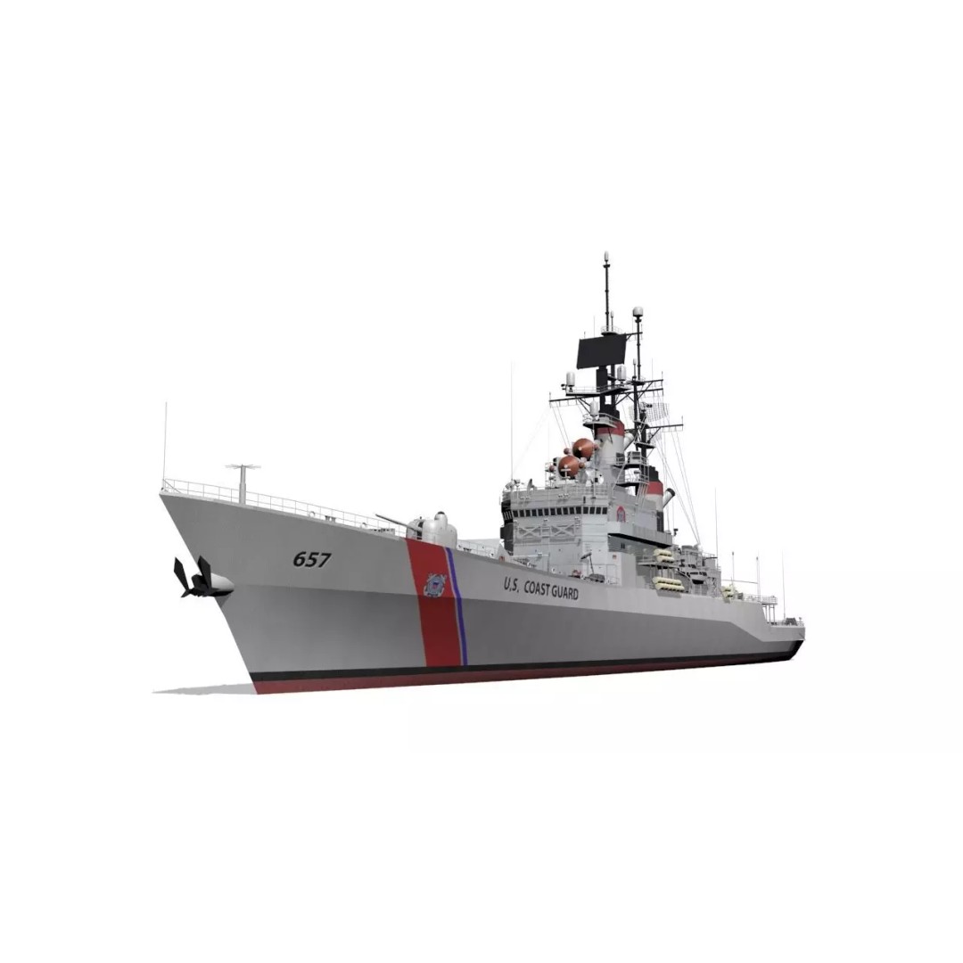 Coast Guard Low-Poly 3D Model – Game-Ready Military Watercraft, FBX - View 2