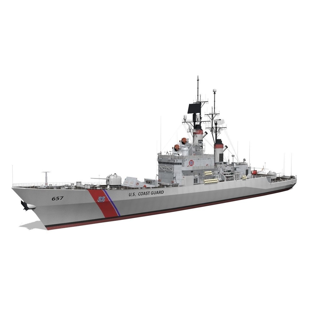 Coast Guard Low-Poly 3D Model – Game-Ready Military Watercraft, FBX - View 4