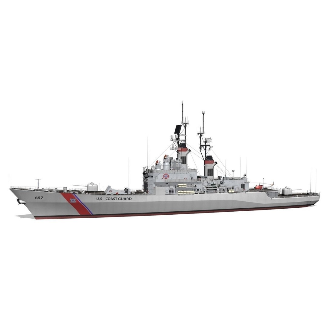 Coast Guard Low-Poly 3D Model – Game-Ready Military Watercraft, FBX - View 5