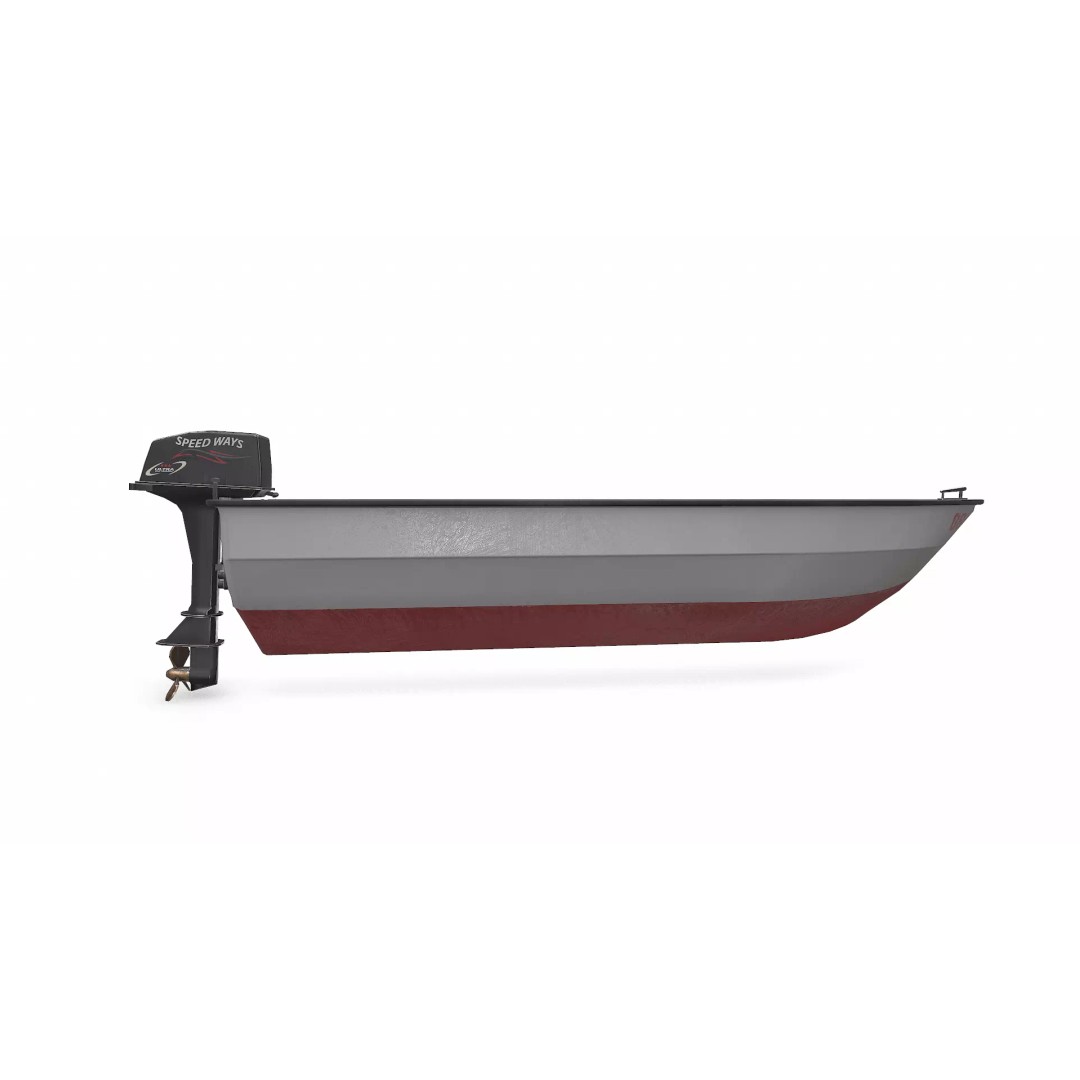 Small Motorboat 3D Model – Low Poly PBR Game Asset, FBX, OBJ - View 11