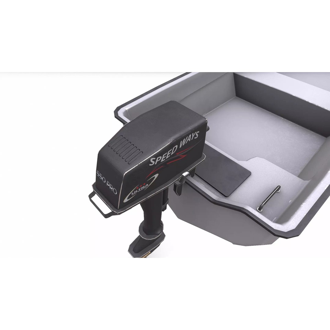 Small Motorboat 3D Model – Low Poly PBR Game Asset, FBX, OBJ - View 18