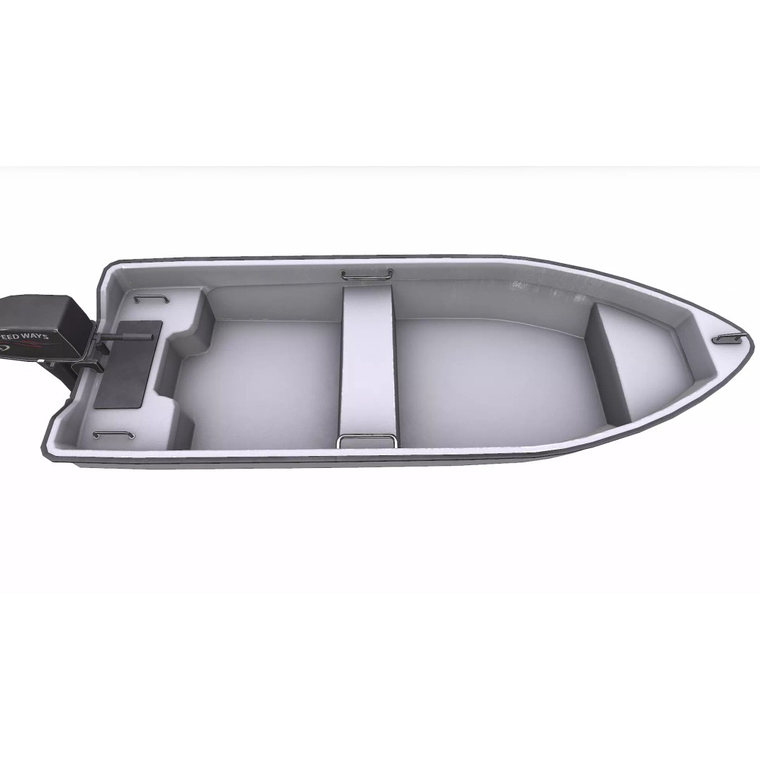 Small Motorboat 3D Model – Low Poly PBR Game Asset, FBX, OBJ - View 19