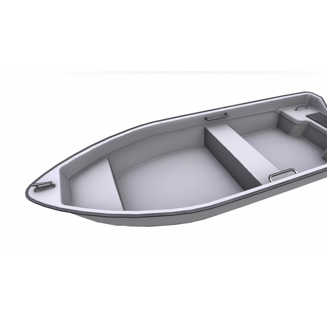 Small Motorboat 3D Model – Low Poly PBR Game Asset, FBX, OBJ - View 20