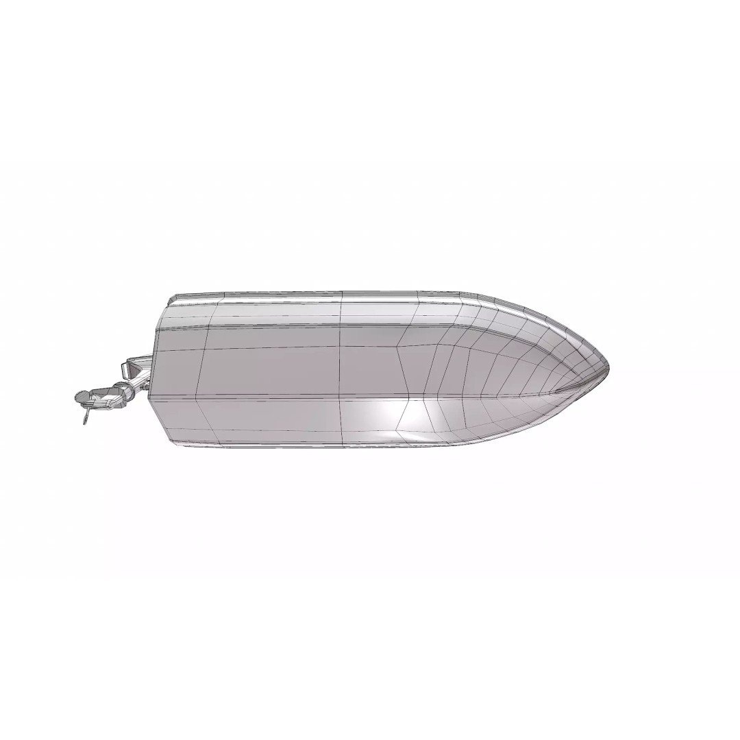 Small Motorboat 3D Model – Low Poly PBR Game Asset, FBX, OBJ - View 26