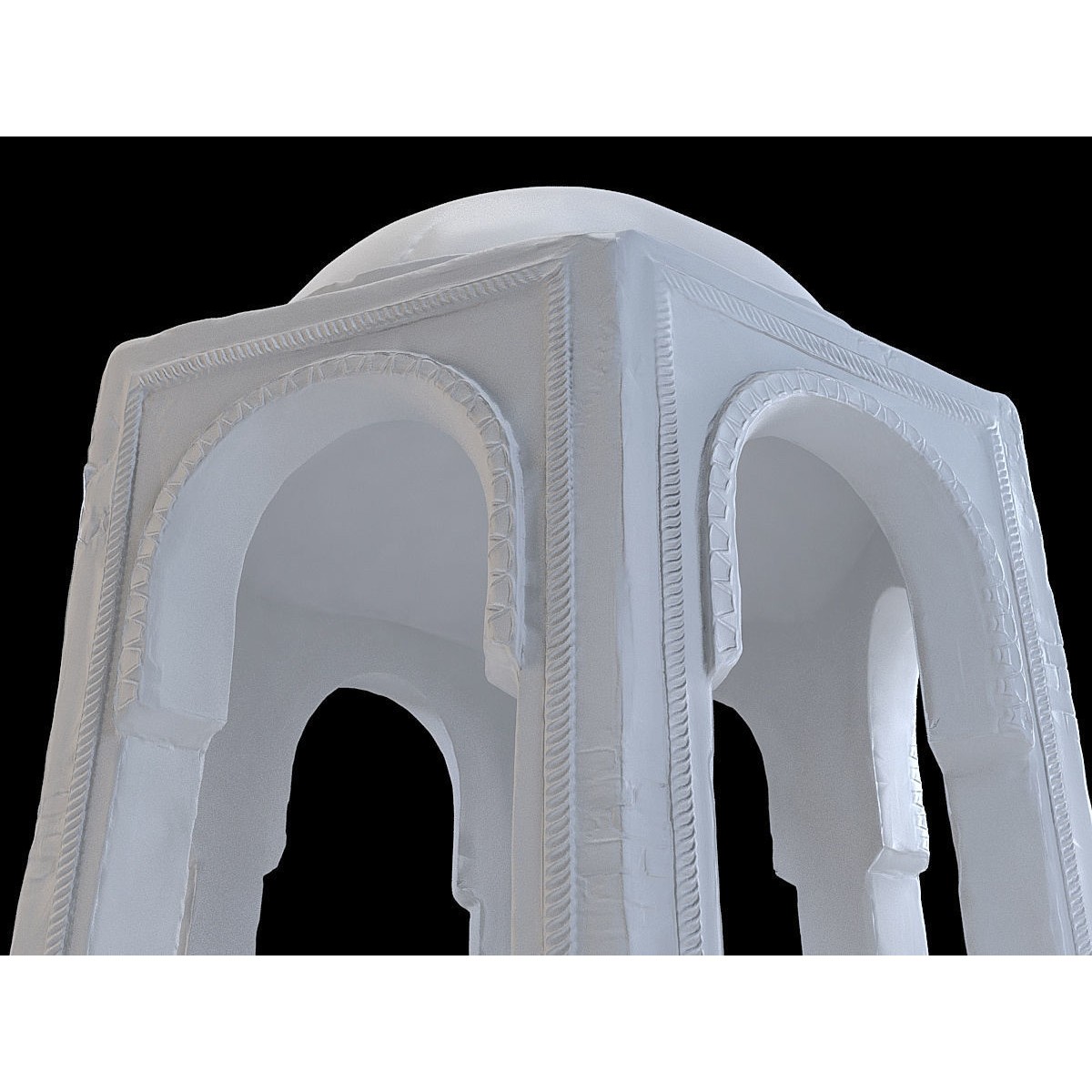 Eastern Dome Building - Low-Poly Game-Ready 3D Model - View 7