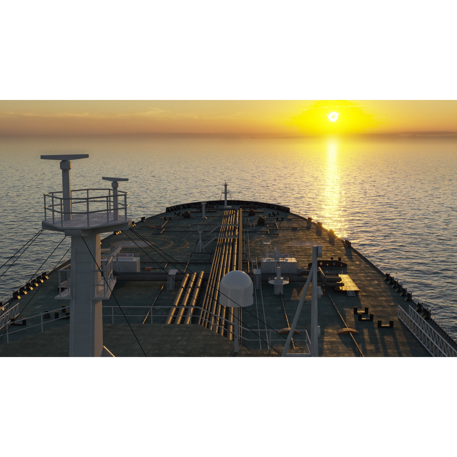 Oil Tanker - Game-Ready 3D Model - View 11