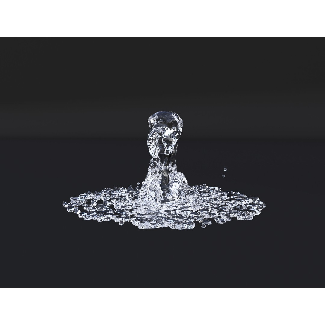 Animated Fountains 3D Model – Realistic Liquid Simulation, FBX & OBJ - View 10