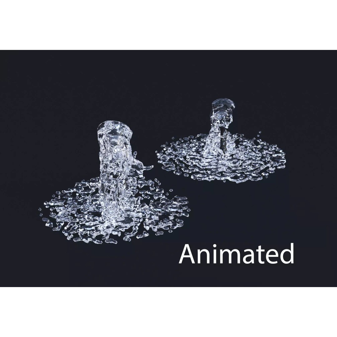 Animated Fountains 3D Model – Realistic Liquid Simulation, FBX & OBJ - View 2
