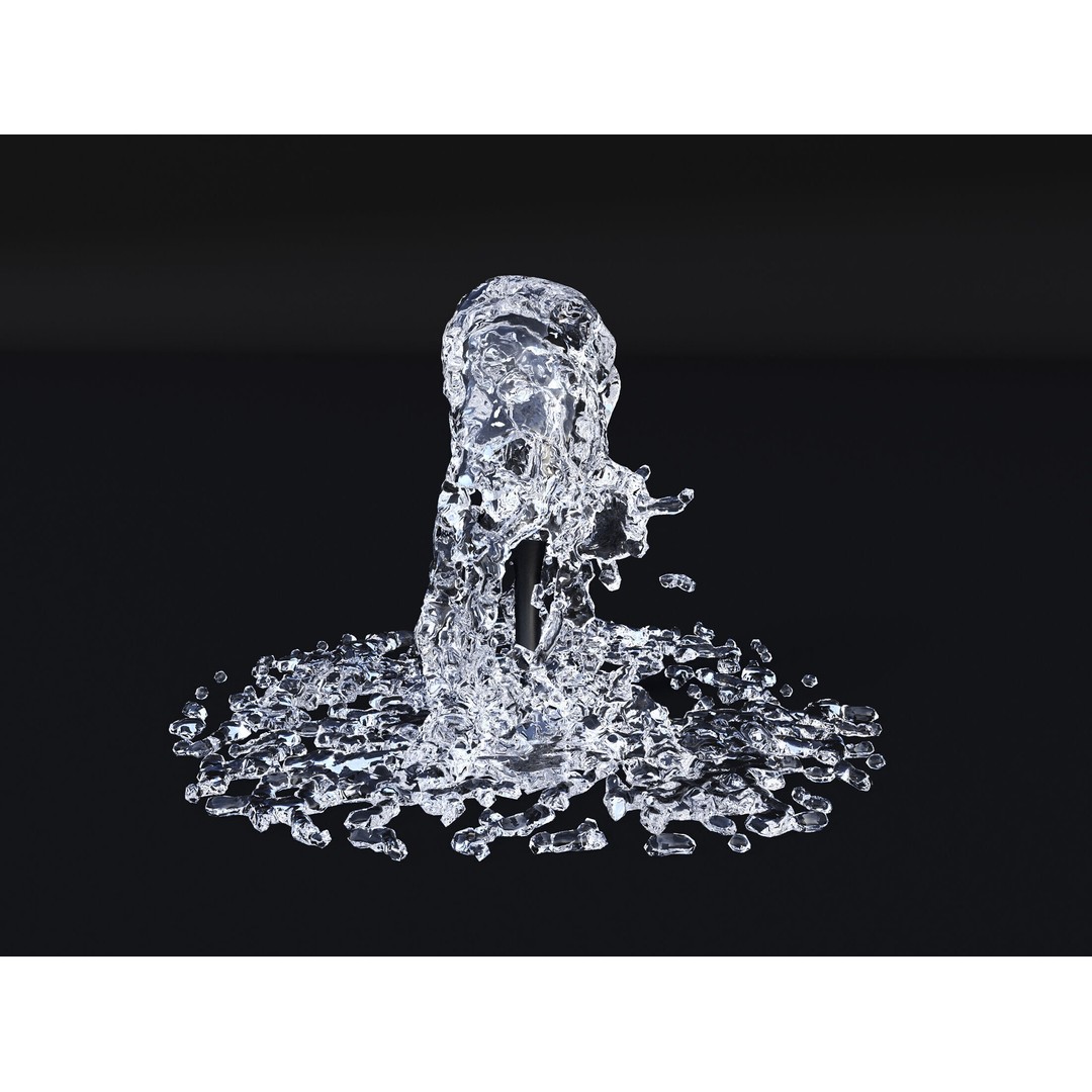 Animated Fountains 3D Model – Realistic Liquid Simulation, FBX & OBJ - View 6