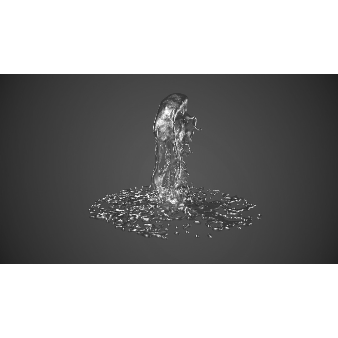 Animated Fountains 3D Model – Realistic Liquid Simulation, FBX & OBJ - View 9