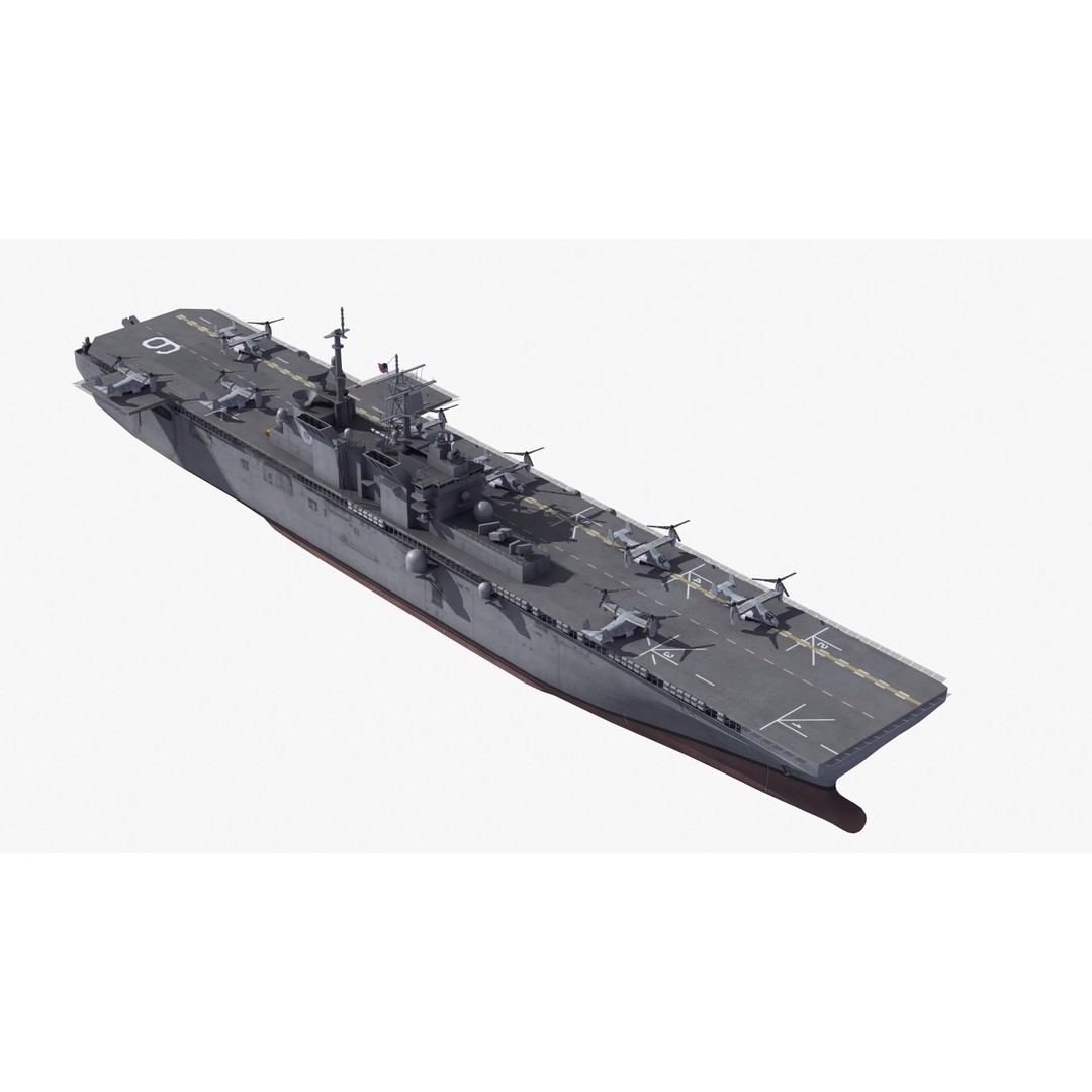 LHA6 USS America 3D Model – Military Assault Ship, PBR Textures, FBX - View 19