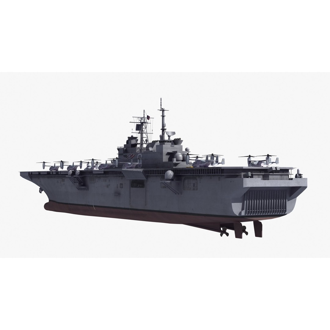 LHA6 USS America 3D Model – Military Assault Ship, PBR Textures, FBX - View 23