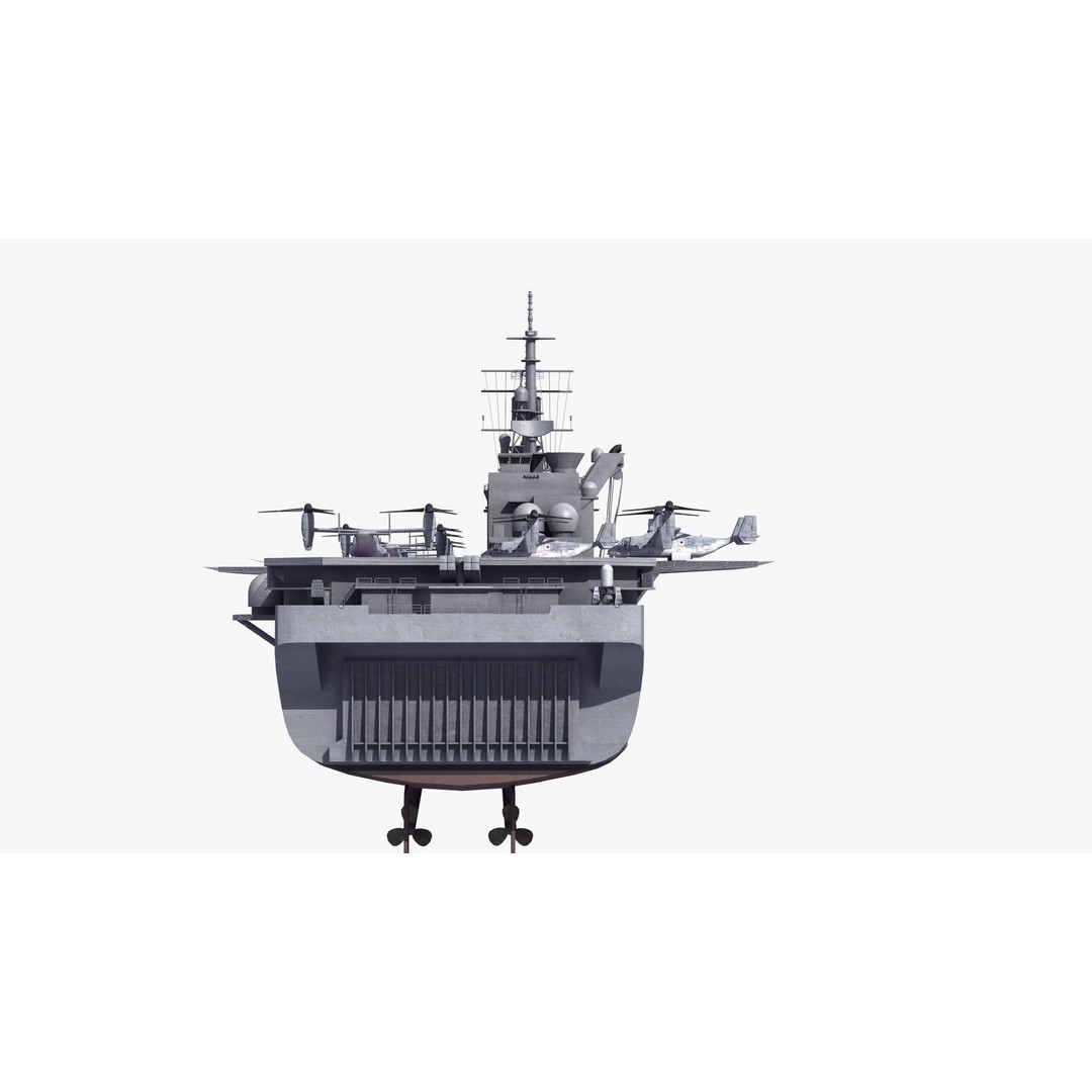 LHA6 USS America 3D Model – Military Assault Ship, PBR Textures, FBX - View 24