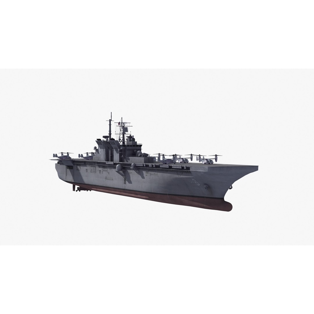 LHA6 USS America 3D Model – Military Assault Ship, PBR Textures, FBX - View 31