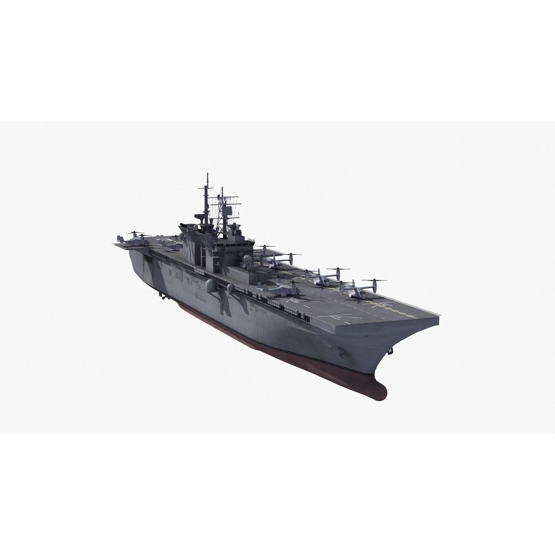 LHA6 USS America 3D Model – Military Assault Ship, PBR Textures, FBX - View 32