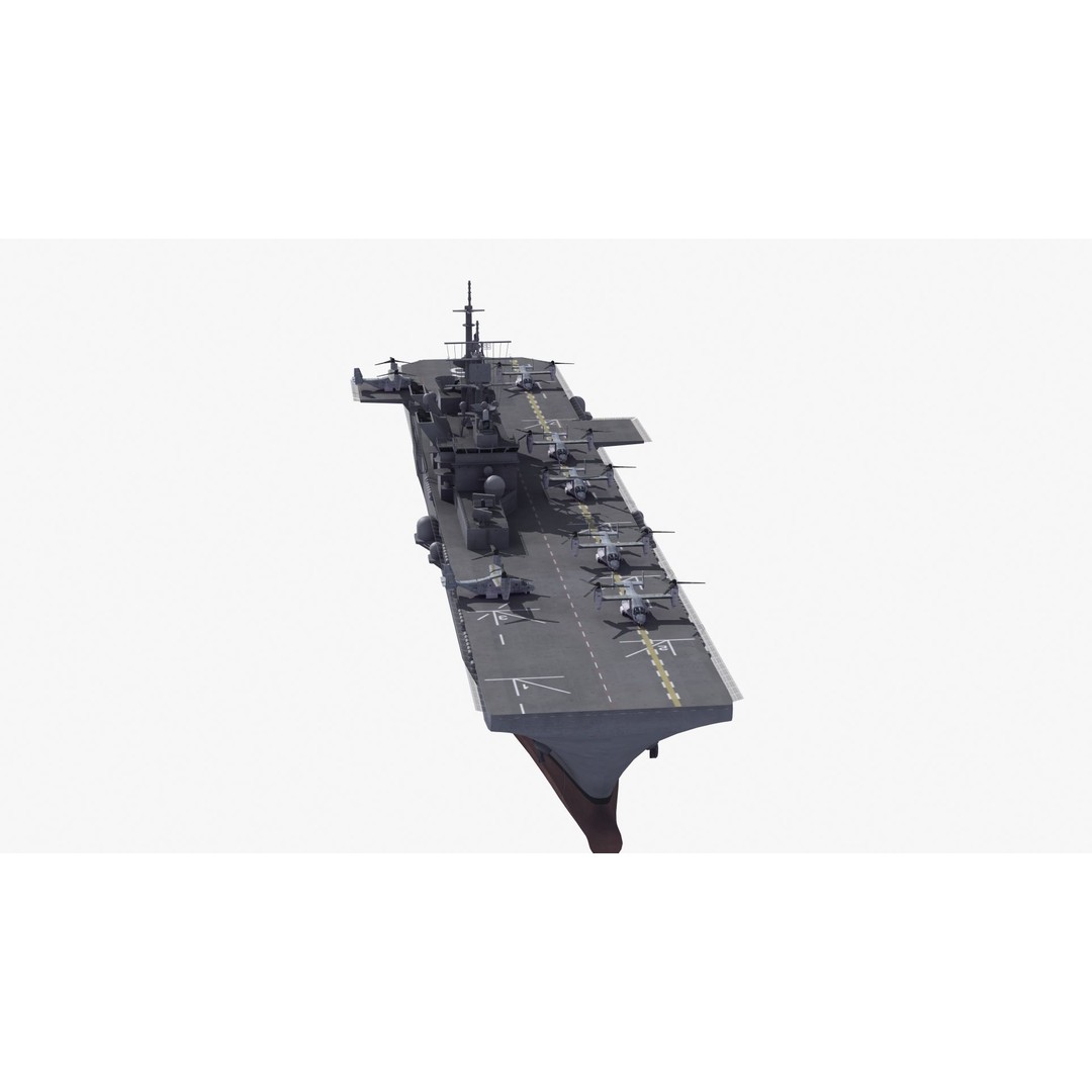 LHA6 USS America 3D Model – Military Assault Ship, PBR Textures, FBX - View 33