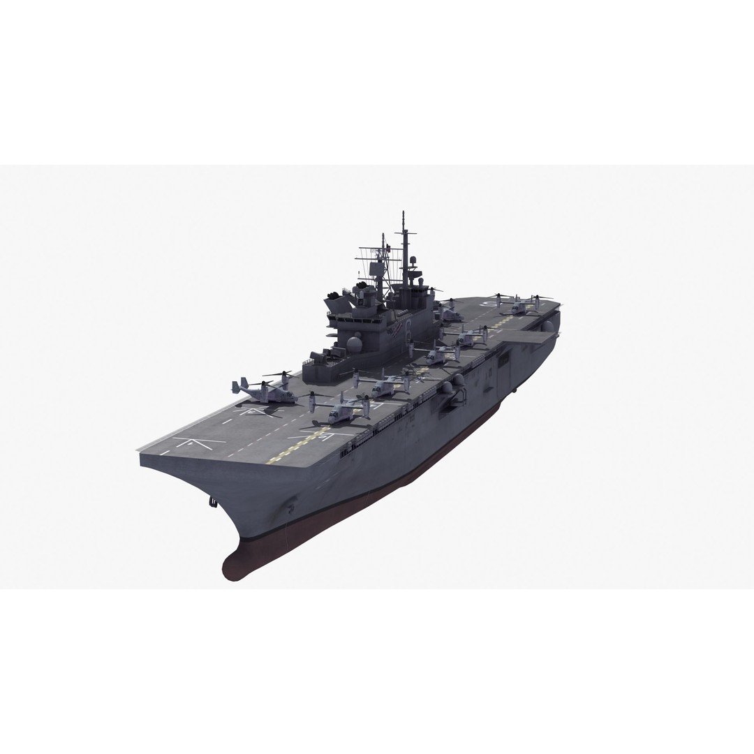 LHA6 USS America 3D Model – Military Assault Ship, PBR Textures, FBX - View 34