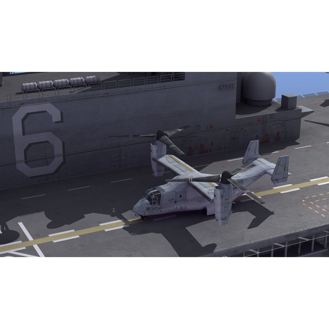 LHA6 USS America 3D Model – Military Assault Ship, PBR Textures, FBX - View 4