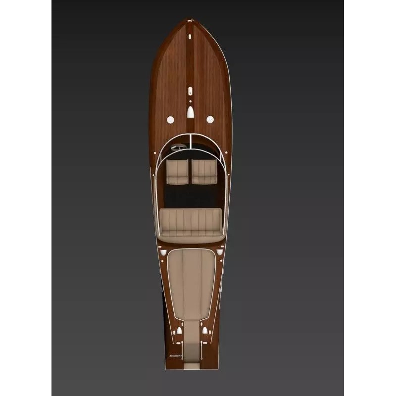 Classic Wooden Runabout Speedboat 3D Model – PBR Game-Ready Asset, FBX - View 10