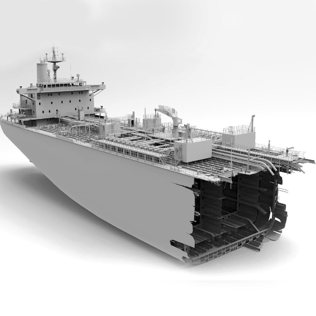 Shipwreck Oil Tanker 3D Model – Detailed PBR Asset, FBX, OBJ - View 4