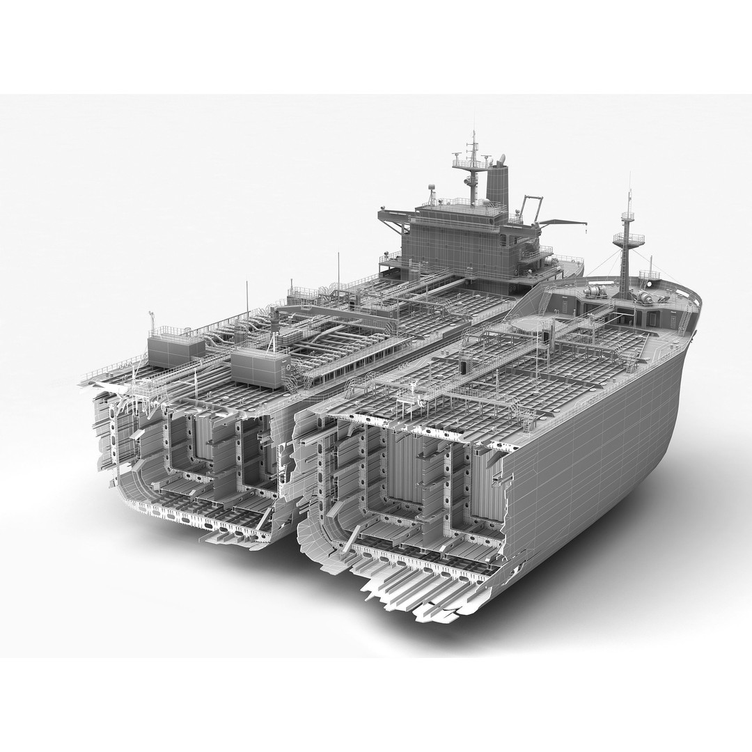 Shipwreck Oil Tanker 3D Model – Detailed PBR Asset, FBX, OBJ - View 5