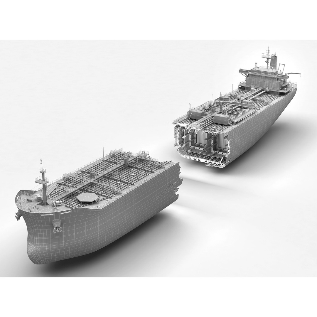 Shipwreck Oil Tanker 3D Model – Detailed PBR Asset, FBX, OBJ - View 9