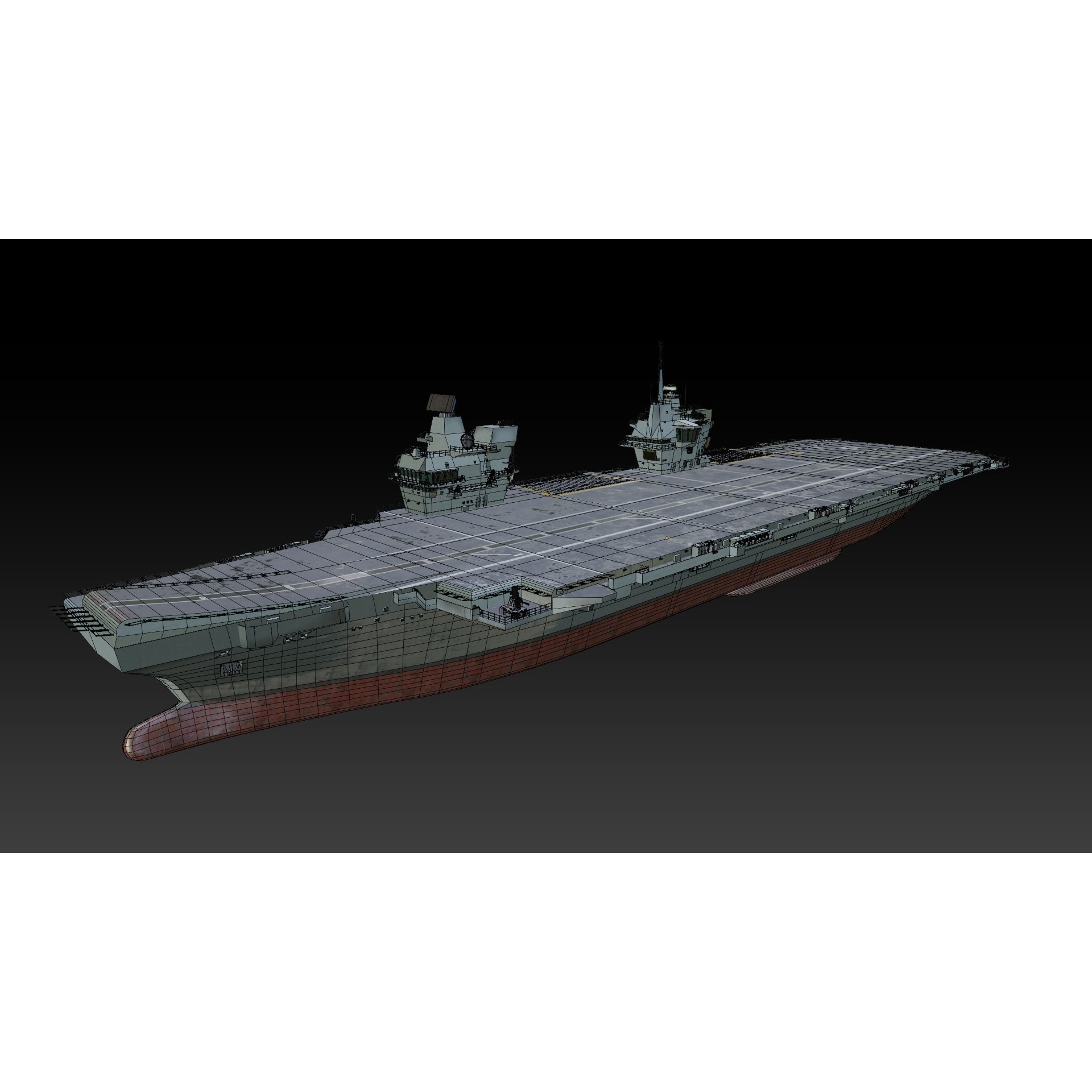 HMS Queen Elizabeth - Low-Poly Game-Ready 3D Model - View 19