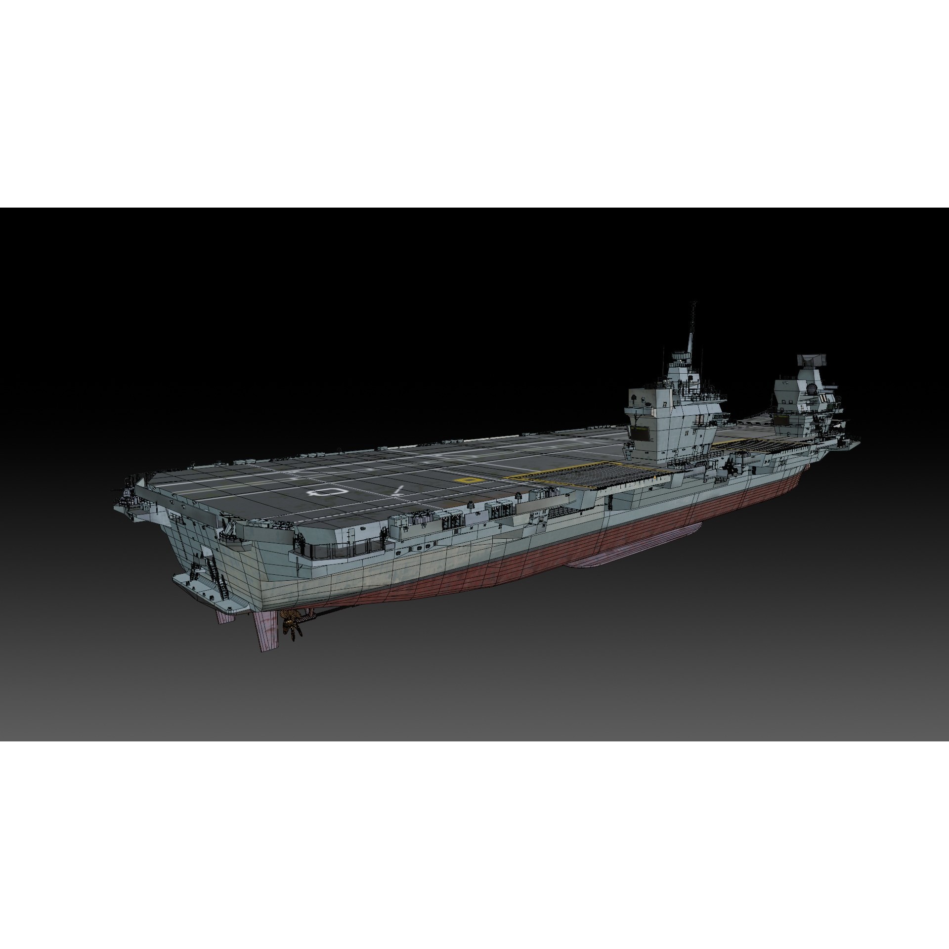 HMS Queen Elizabeth - Low-Poly Game-Ready 3D Model - View 20