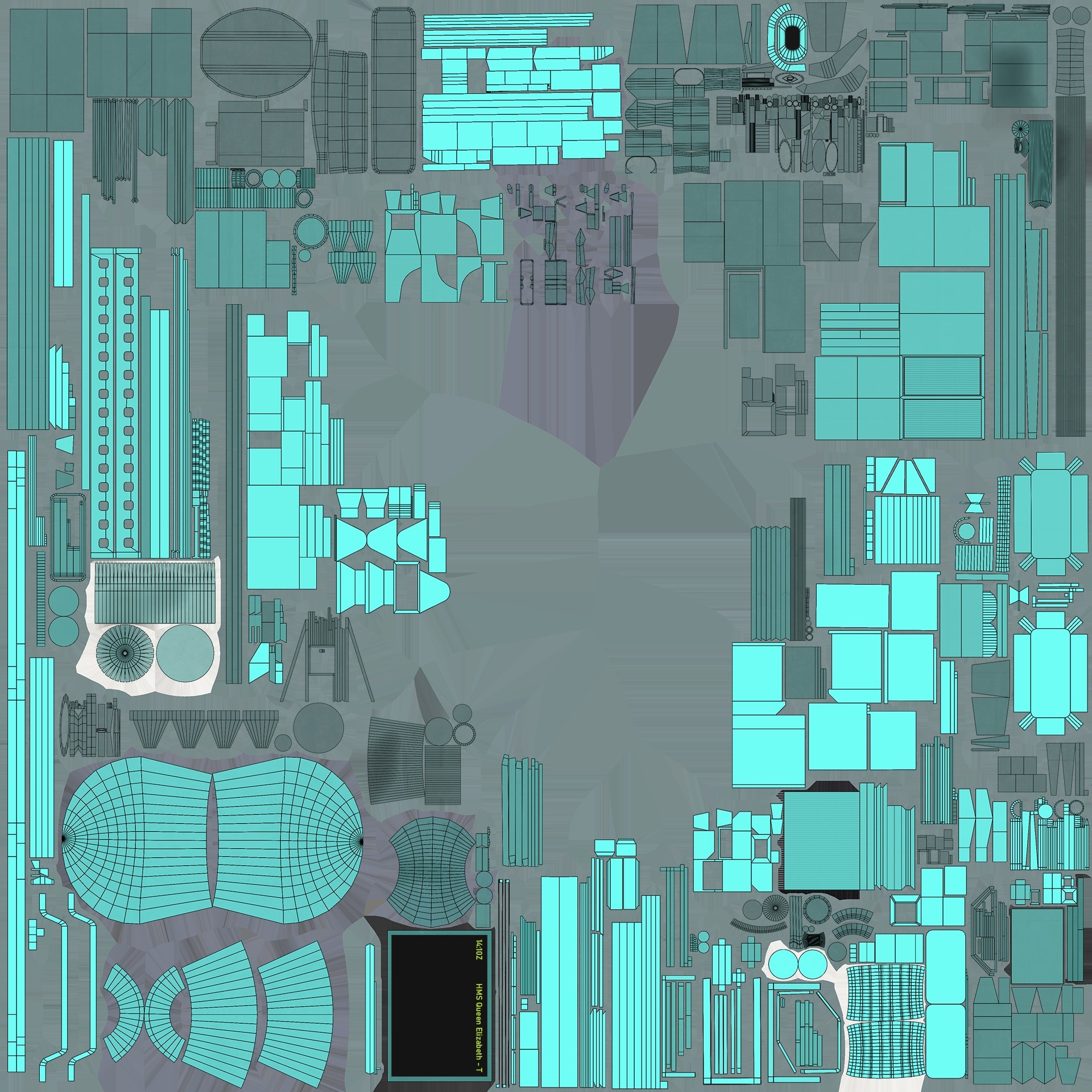 HMS Queen Elizabeth - Low-Poly Game-Ready 3D Model - View 22