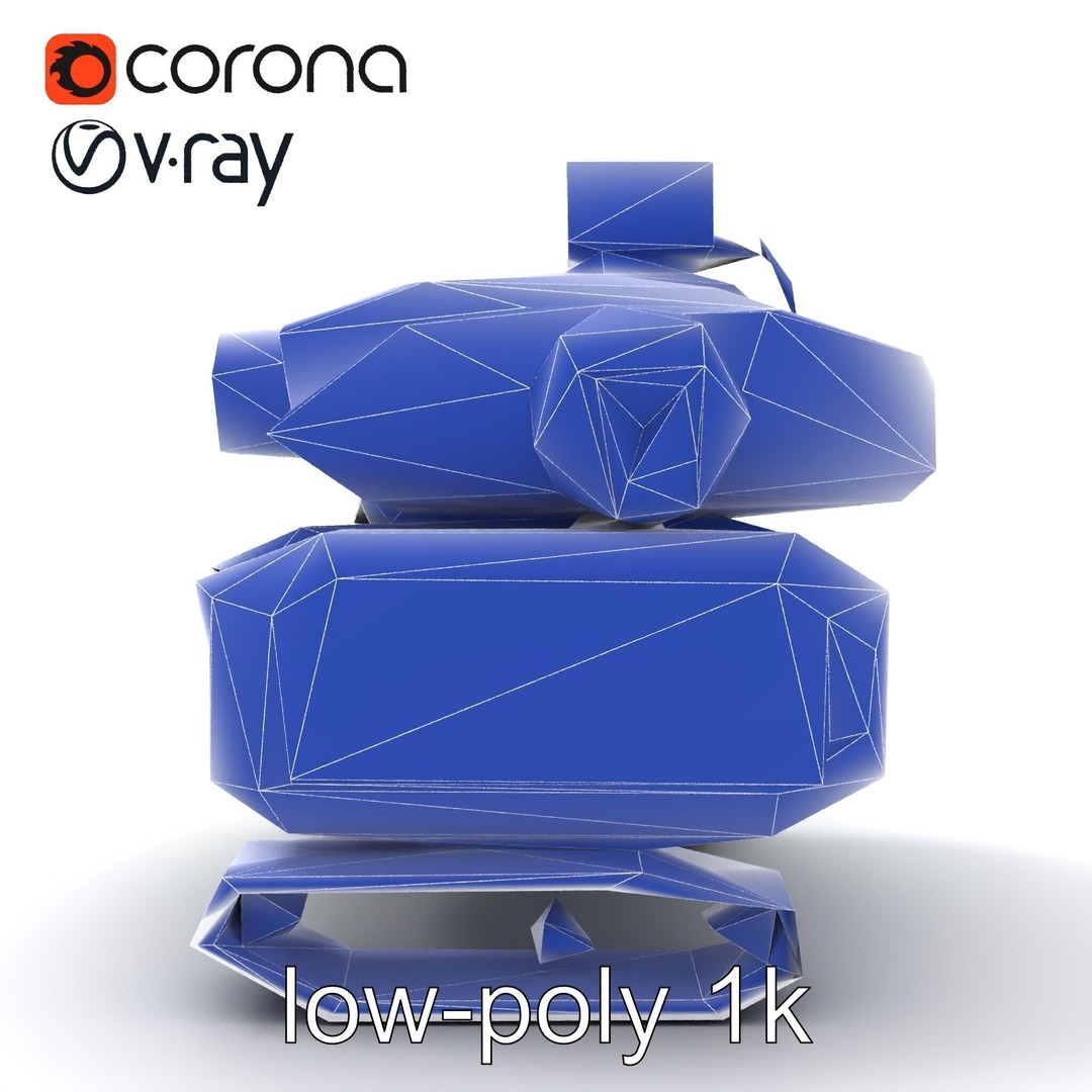 Underwater Maintenance Droid 3D Model – Low Poly Game Asset, FBX - View 17