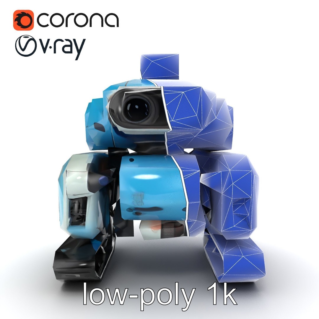 Underwater Maintenance Droid 3D Model – Low Poly Game Asset, FBX - View 21