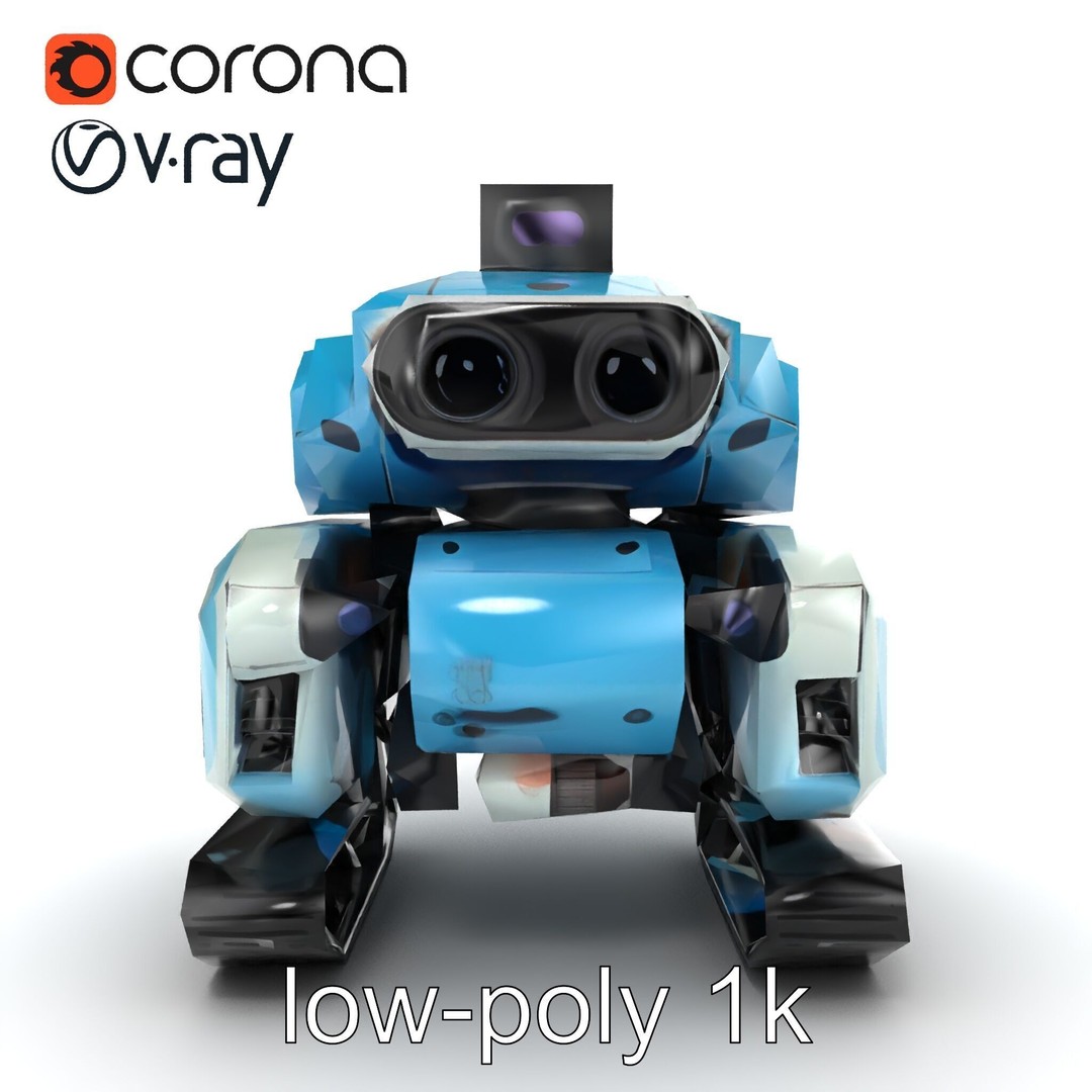 Underwater Maintenance Droid 3D Model – Low Poly Game Asset, FBX - View 23